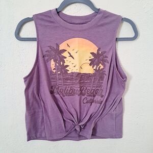 Lavender Graphic Muscle Tee